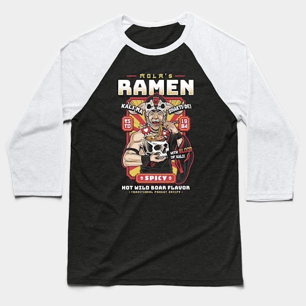 Ramen of Doom (helmet) Baseball T-Shirt by Olipop